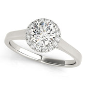 Platinum 1 1/8 ct tw Halo Diamond Engagement Ring