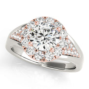 18K Rose Gold 1.5 ctw Round Diamond Engagement Ring