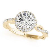 14K Yellow Gold 1.33ctw Round Diamond Engagement Ring