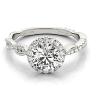 Round Diamond Halo Engagement Ring