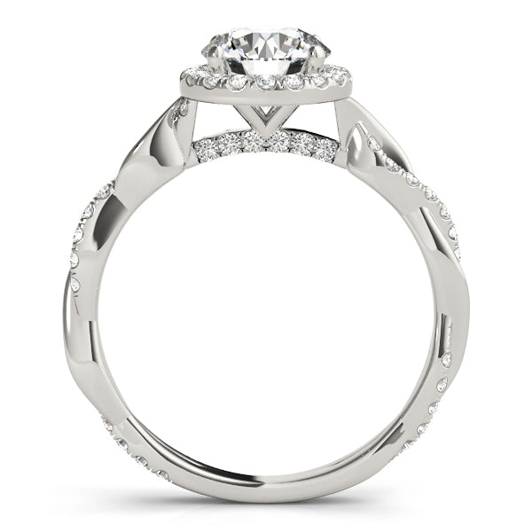 Round Diamond Halo Engagement Ring