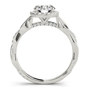 Round Diamond Halo Engagement Ring