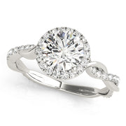 Round Diamond Halo Engagement Ring