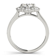 Round Diamond Halo Engagement Ring