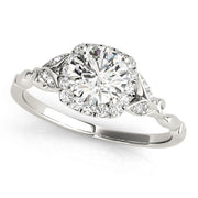 Round Diamond Halo Engagement Ring