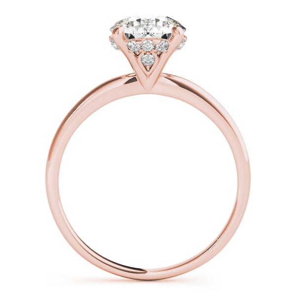18K Rose Gold 1 ct tw Single Row Diamond Engagement Ring