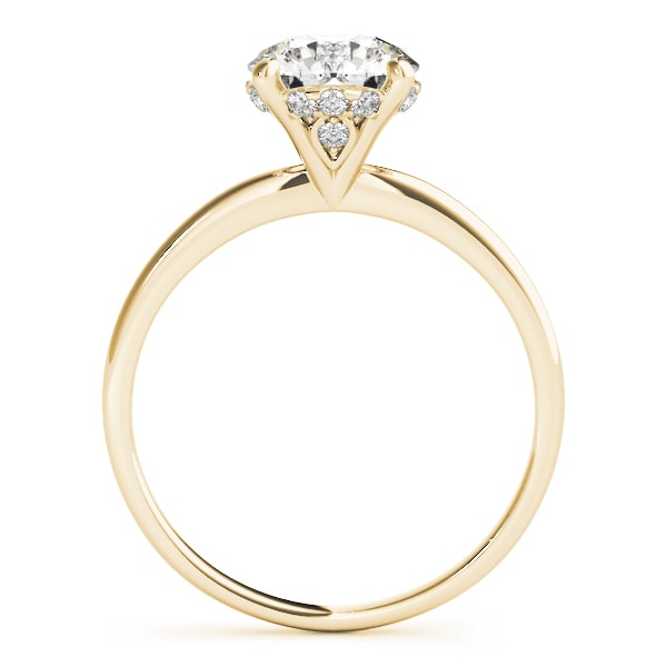 14K Yellow Gold 1 ct tw Single Row Diamond Engagement Ring