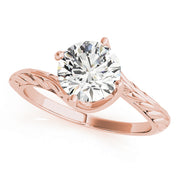 14K Rose Gold 1 CT Diamond Engagement Ring