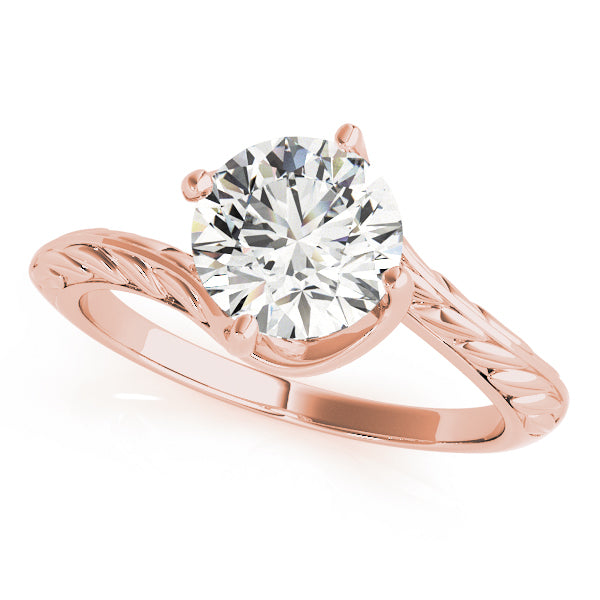 14K Rose Gold 1 CT Diamond Engagement Ring