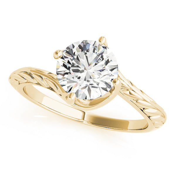 18K Yellow Gold 1 CT Diamond Engagement Ring