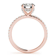 14K Rose Gold 1 1/4 ct tw Halo Diamond Engagement Ring