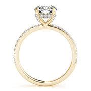 14K Yellow Gold 1 1/4 ct tw Halo Diamond Engagement Ring