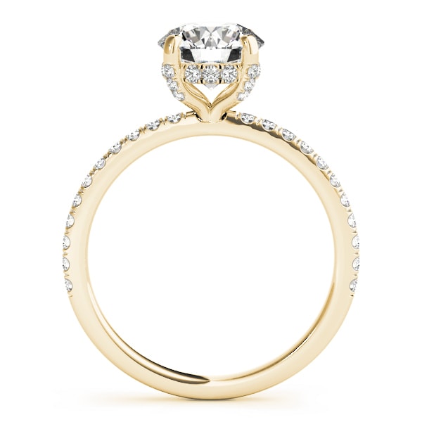 14K Yellow Gold 1 1/4 ct tw Halo Diamond Engagement Ring