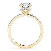 14K Yellow Gold 1 1/4 ct tw Halo Diamond Engagement Ring