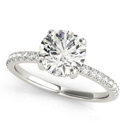 Round Diamond Halo Engagement Ring