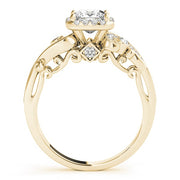 18K Yellow Gold 1/2 ct tw Halo Diamond Engagement Ring