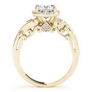 14K Yellow Gold 1 1/4 ct tw Halo Diamond Engagement Ring