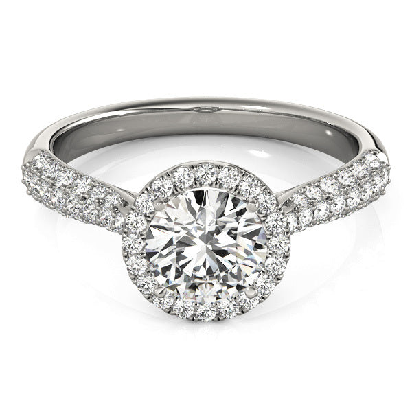Round Diamond Halo Engagement Ring | 1 CT