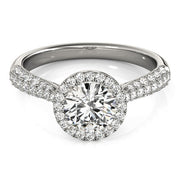 Round Diamond Halo Engagement Ring | 1 CT