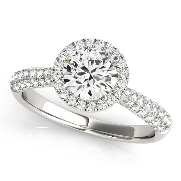 Round Diamond Halo Engagement Ring | 1 CT