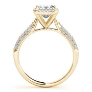 14K Yellow Gold 5/8 ct tw Halo Diamond Engagement Ring