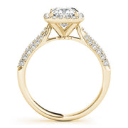14K Yellow Gold 1 1/3 ct tw Halo Diamond Engagement Ring