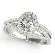 Diamond Halo Engagement Ring