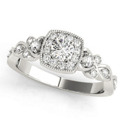 Round Diamond Halo Engagement Ring