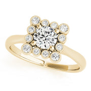 14K Yellow Gold 1 1/6 ct tw Halo Diamond Engagement Ring