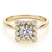 14K Yellow Gold 1 1/6 ct tw Halo Diamond Engagement Ring