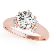 14K Rose Gold Vintage Diamond Engagement Ring