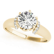 18K Yellow Gold Vintage Diamond Engagement Ring