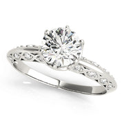 Vintage 1.0 CT Round Diamond Engagement Ring