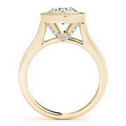 14K Yellow Gold 1 1/3 ct tw Halo Diamond Engagement Ring