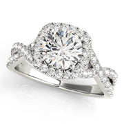 Round Diamond Halo Engagement Ring