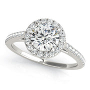 Round Diamond Halo Engagement Ring