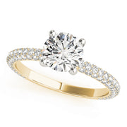 18K Yellow Gold 1 ct Diamond Pave Engagement Ring