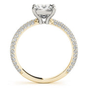 14K Yellow Gold 1 ct tw Pave Diamond Engagement Ring