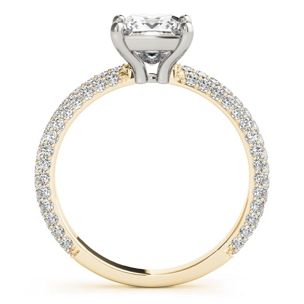14K Yellow Gold 1 ct tw Pave Diamond Engagement Ring