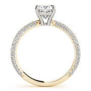 14K Yellow Gold 1 ct tw Pave Diamond Engagement Ring