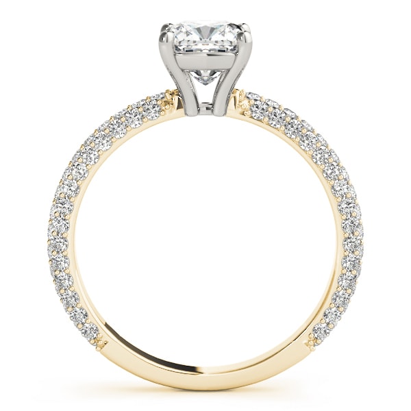14K Yellow Gold 1 ct tw Pave Diamond Engagement Ring