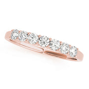 14K Rose Gold Round Diamond Wedding Ring