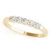 14K Yellow Gold 5-Diamond Wedding Ring