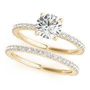 14K Yellow Gold 1 1/4 ct tw Single Row Diamond Engagement Ring