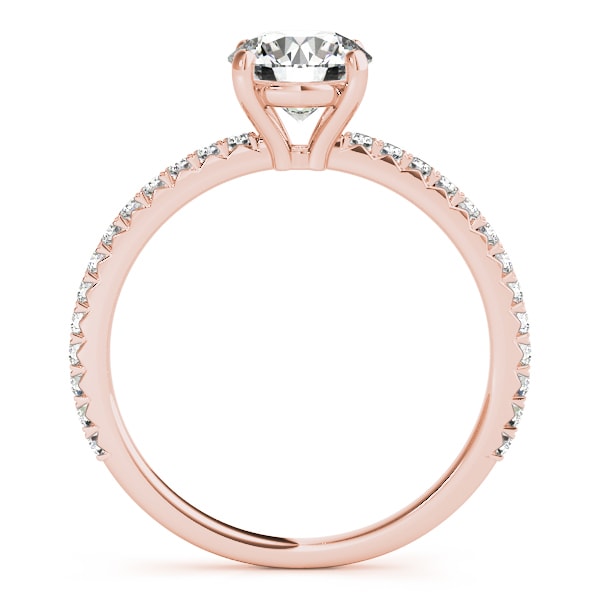 18K Rose Gold 1 1/4 ct tw Single Row Diamond Engagement Ring