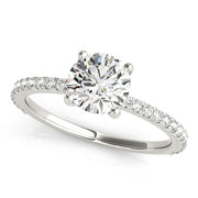 14K White Gold 1 1/4 ct tw Single Row Diamond Engagement Ring
