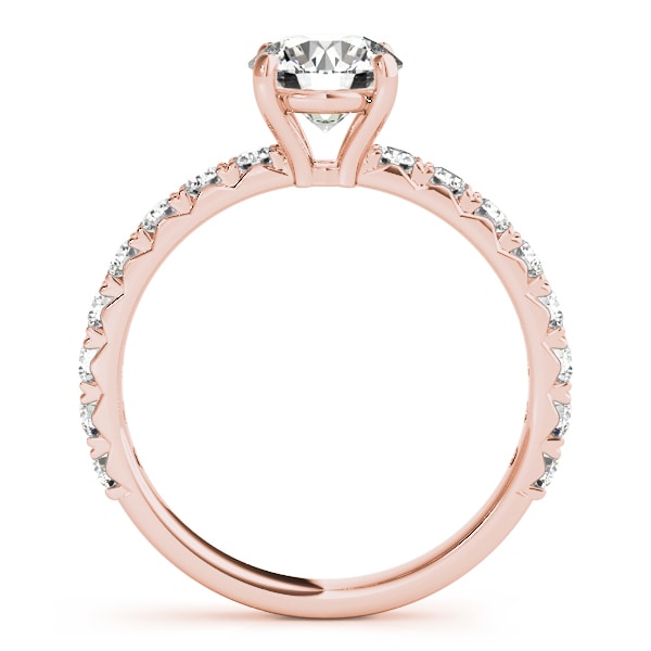 14K Rose Gold 1 1/2 ct tw Single Row Diamond Engagement Ring