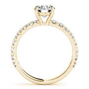18K Yellow Gold 1 1/2 ct tw Single Row Diamond Engagement Ring