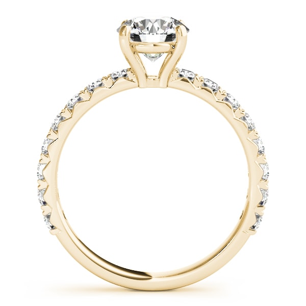 18K Yellow Gold 1 1/2 ct tw Single Row Diamond Engagement Ring