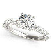 Round Diamond Single Row Engagement Ring